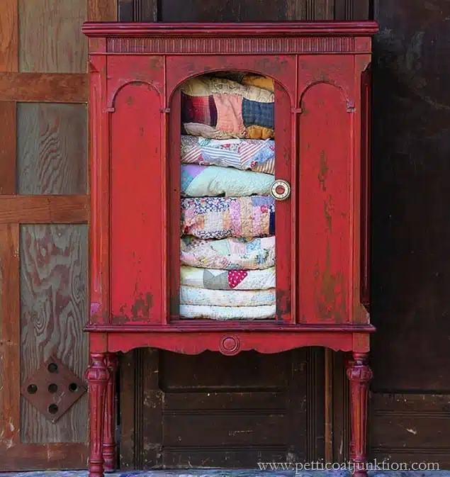 Tricycle Red Milk Paint Radio Cabinet Petticoat Junktion