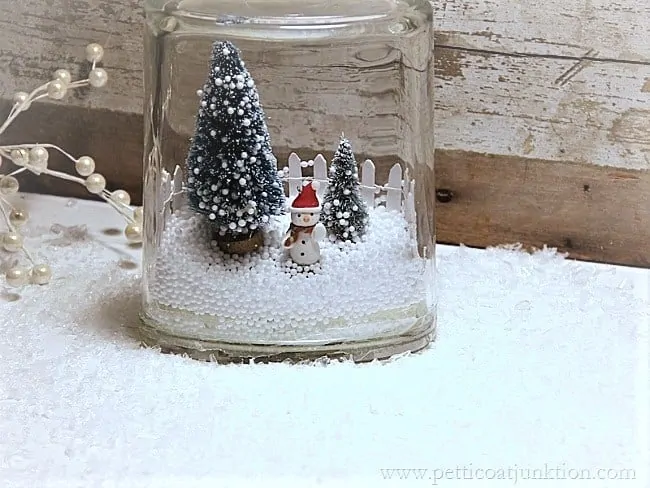 how to make a winter scene in a jar
