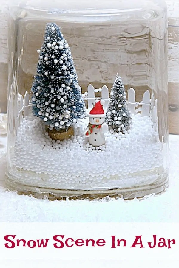 snowman in a glass jar