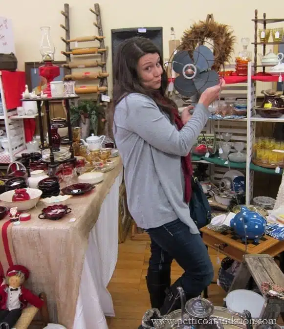 Beth shopping the junk shop
