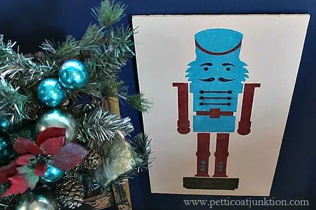 Nutcracker Christmas Stencil project Petticoat Junktion