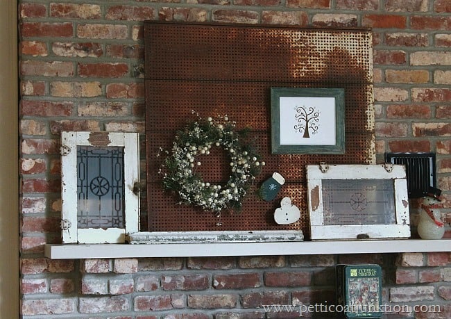 Simple Christmas Mantel Decor Display Petticoat Junktion