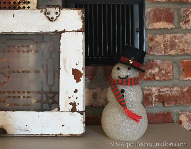 vintage snowman mantel decoration Petticoat Junktion