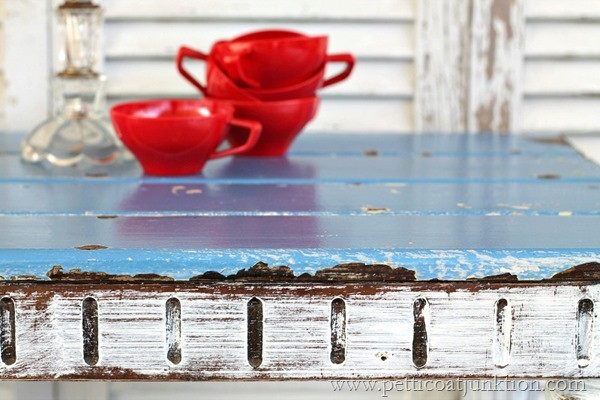 reclaimed wood plank top table