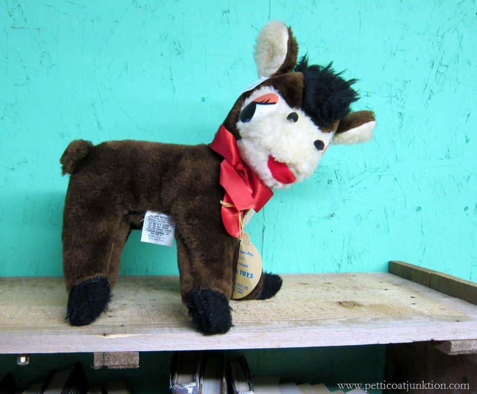 vintage stuffed donkey