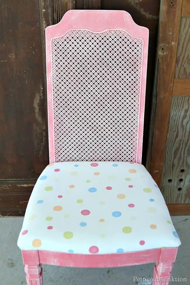 colorful coral painted chair Petticoat Junktion