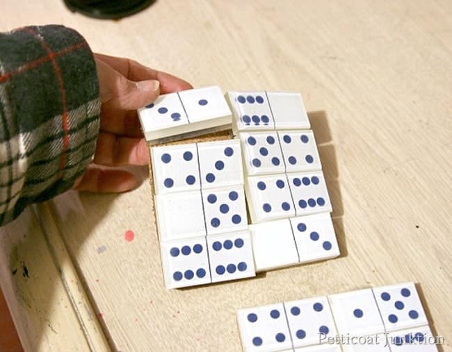 making domino coasters Petticoat Junktion