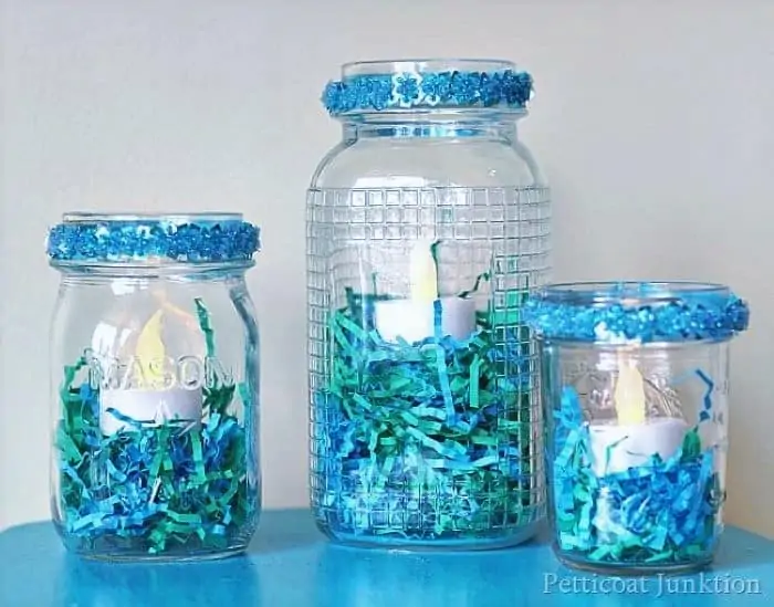mason jar candleholder Easter craft idea 