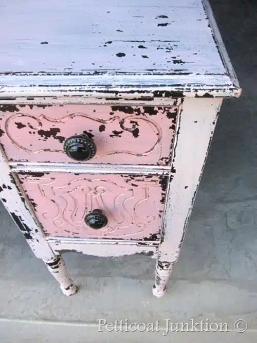 pink dresser drastic furniture makeover Pettcoat Junktion