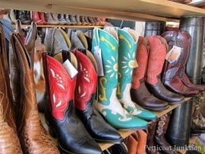 cowboy boots display