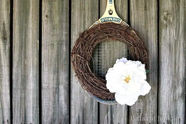 tennis racket wreath