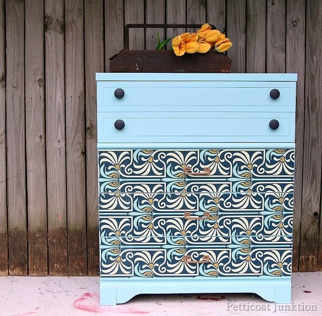 Modern Furniture Makeover With An Art Nouveau Flair Petticoat Junktion
