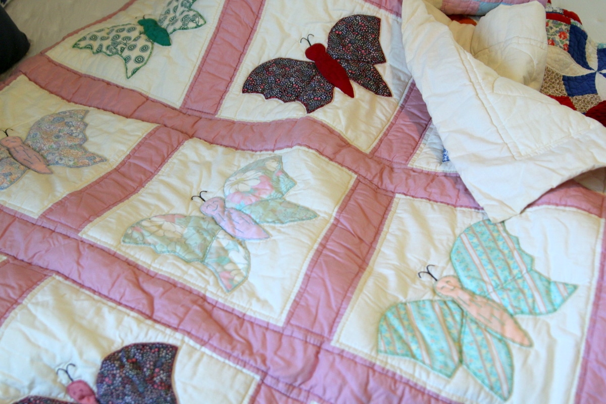 handmade quilts by my mom 