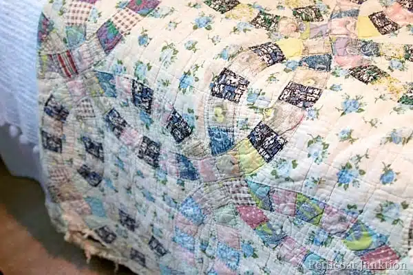 tattered vintage quilt Petticoat Junktion