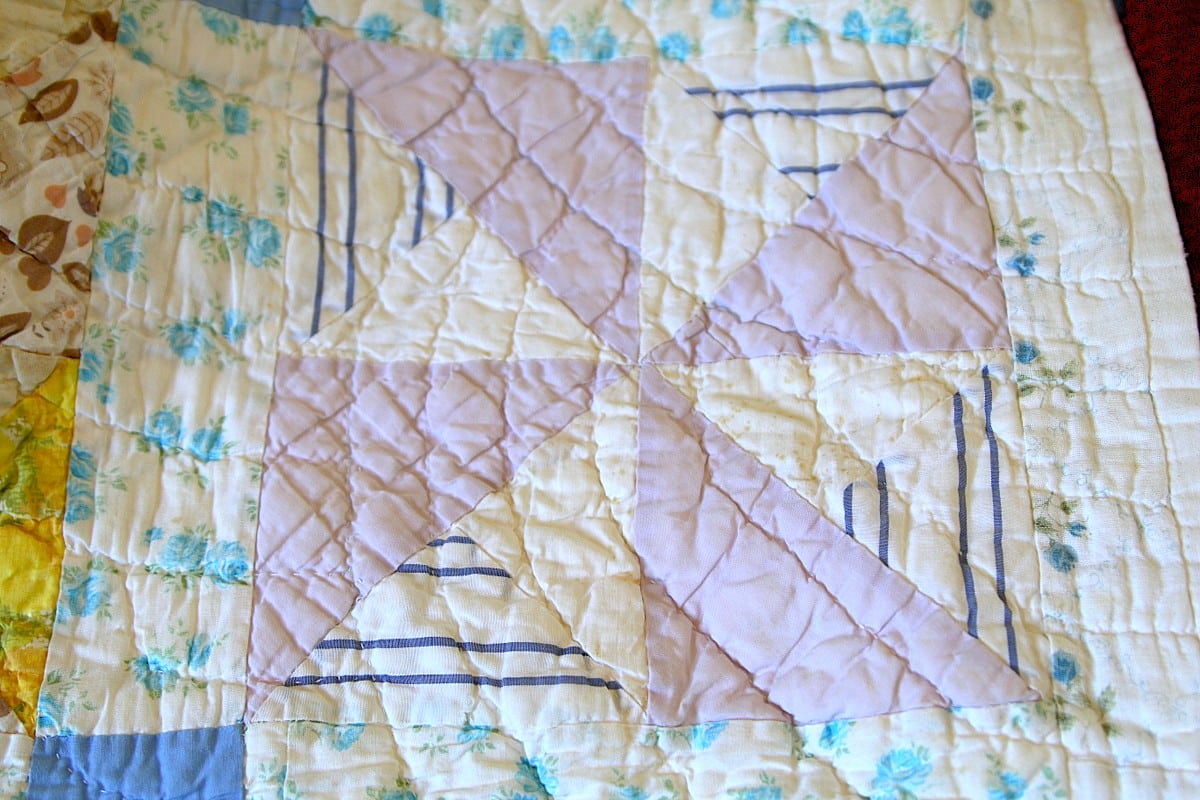 vintage quilt handsewn by my grandmother Dora Owen