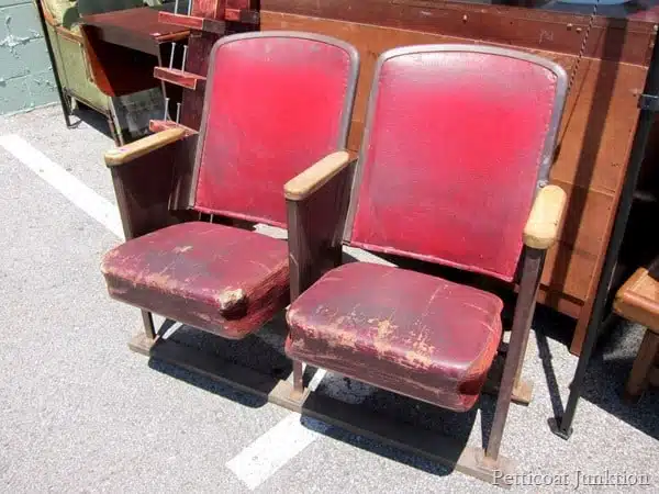 Vintage theater seating Nashville Flea Market Bucket List Petticoat Junktion