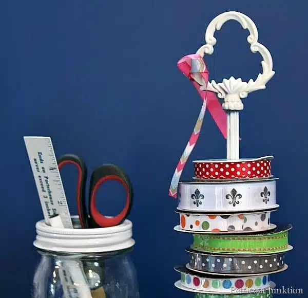 fancy diy craft ribbon organizer Petticoat Junktion