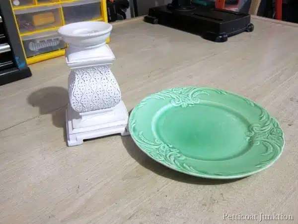 plate and candle holder Petticoat Junktion