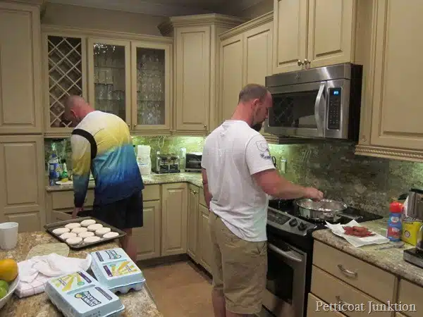 the boys cooking