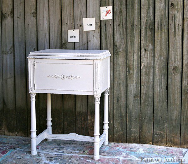 DIY painted distressed furniture project wrap up Petticoat Junktion