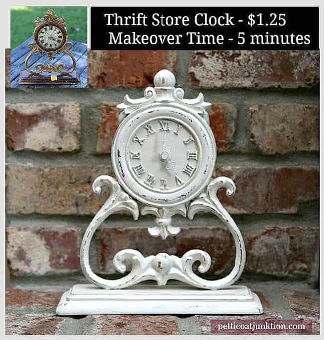 Timely Clock Makeover Petticoat Junktion five minute spray paint project