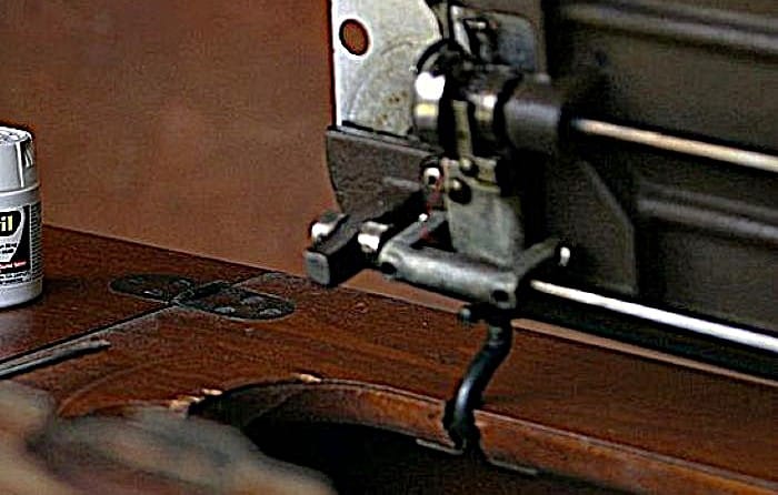 steps to remove a sewing machine from the original wood cabinet 2
