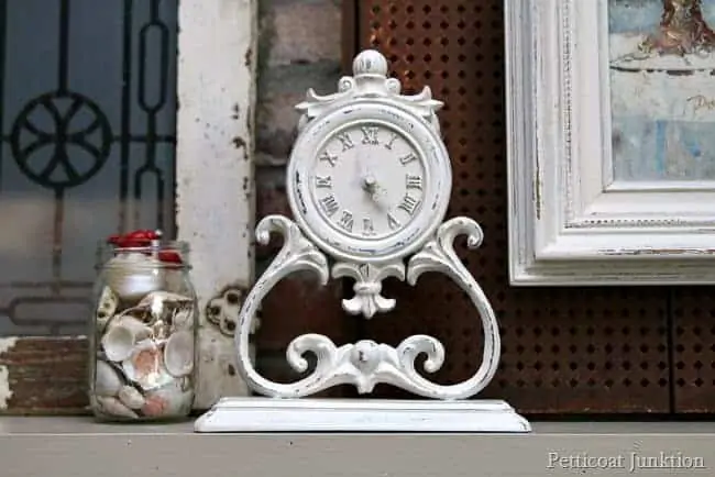 Spray Paint A Clock White And Distress The Paint