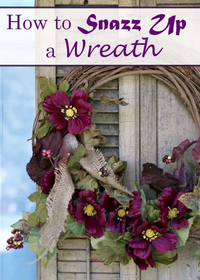 How to snazz up a wreath Petticoat Junktion vintage shutter wreath