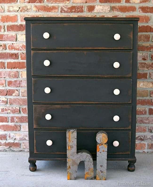 black painted antique furniture