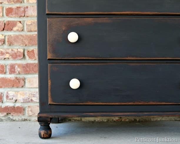 How To Make Painted Furniture Look Old, Grey Distressed Dresser Diy