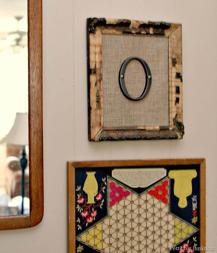 framed burlap monogram wall art decor diy