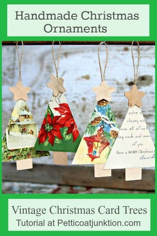 How To Make Vintage Christmas Card Ornaments For The Tree