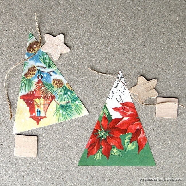 How To Make Vintage Christmas Card Ornaments For The Tree