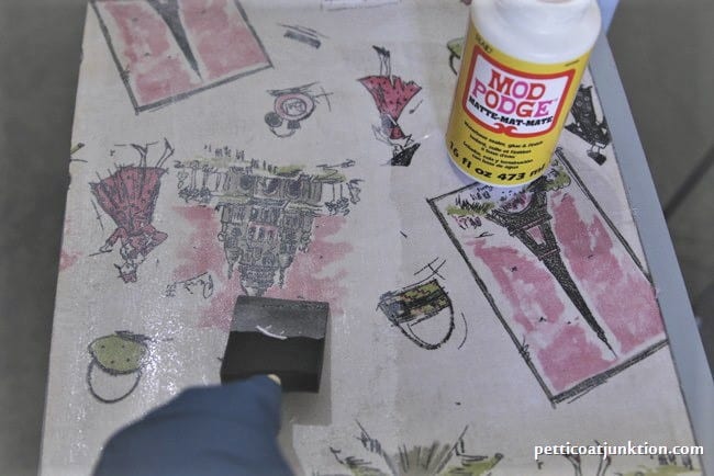 decoupage furniture as part of a complete furniture transformation