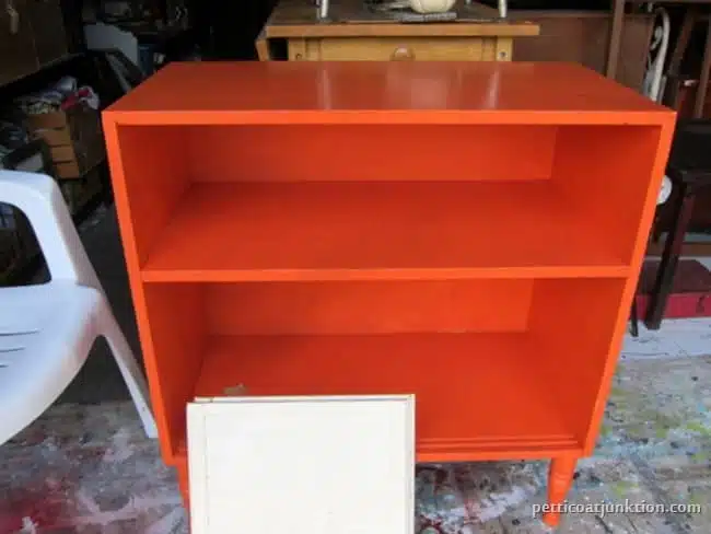 orange painted furniture cleaned and prepped Petticoat Junktion