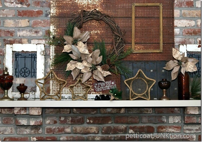 Rustic mantel decor Petticoat Junktion