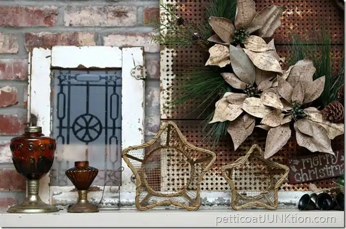 Rustic mantel decor Petticoat Junktion