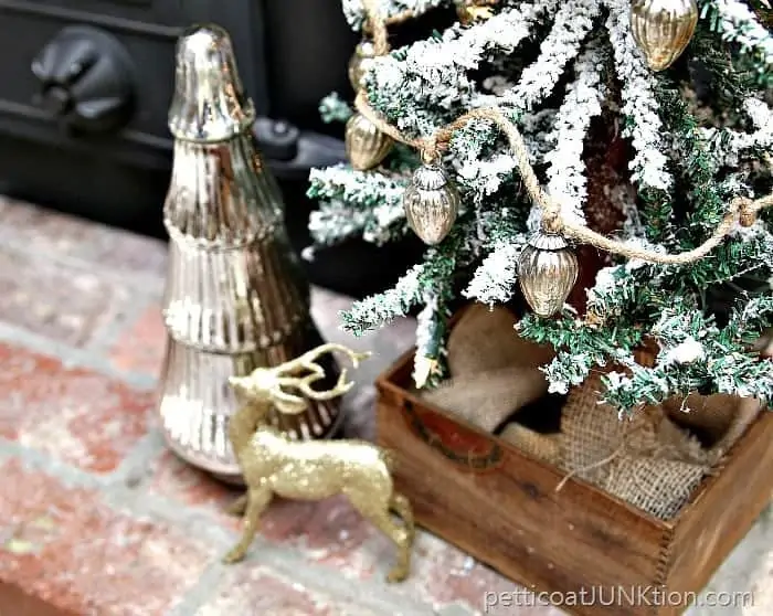 The Little Flocked Tree And A Vintage Licorice Box