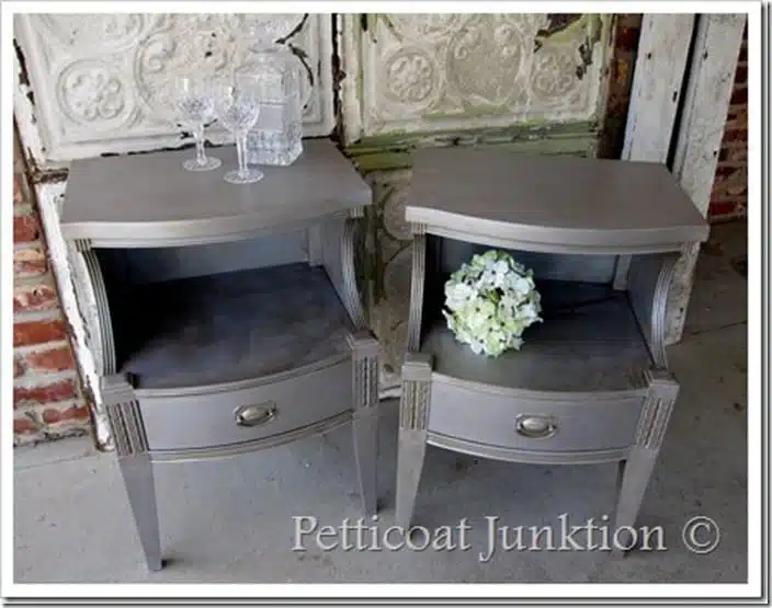 Silver metallic painted furniture Petticoat Junktion top 10 diy projects