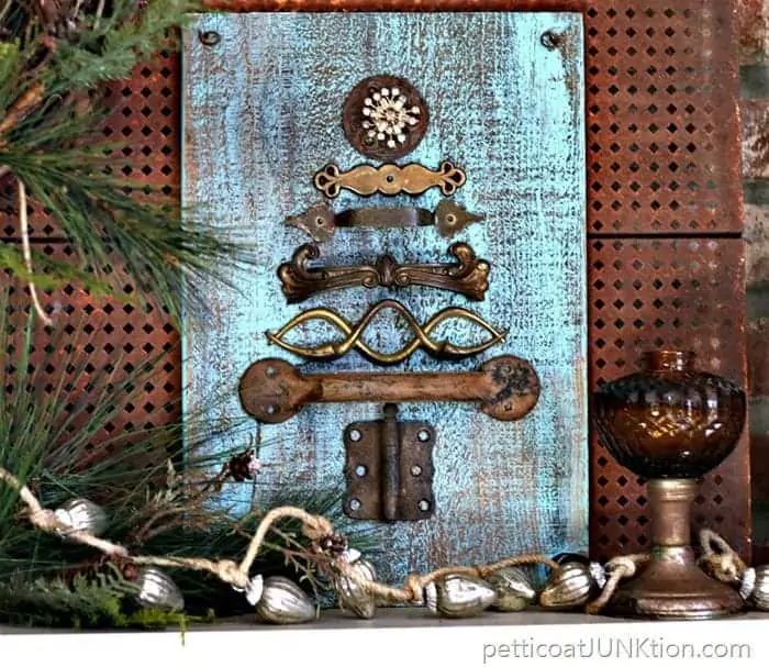 Sparkle And Rust Hardware Christmas Tree
