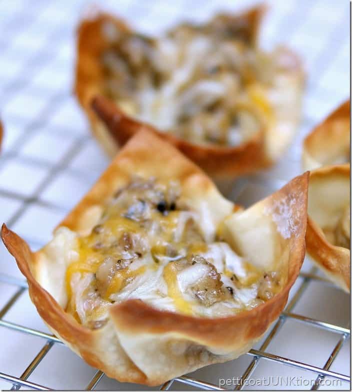 Ranch Dressing Sausage Wontons Appetizer Recipe