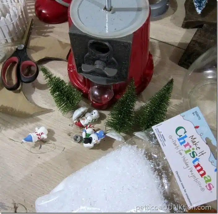 gumball machine snowglobe diy project Petticoat Junktion