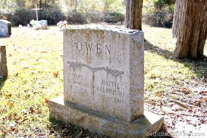 Owen Headstone Old Owen Cemetery
