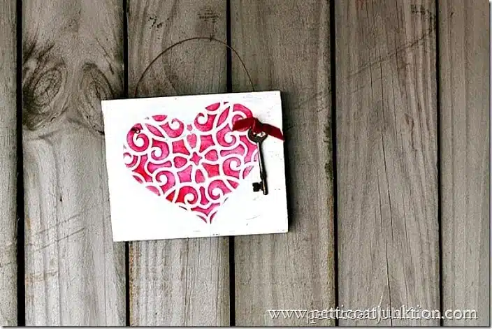 how to stencil a heart