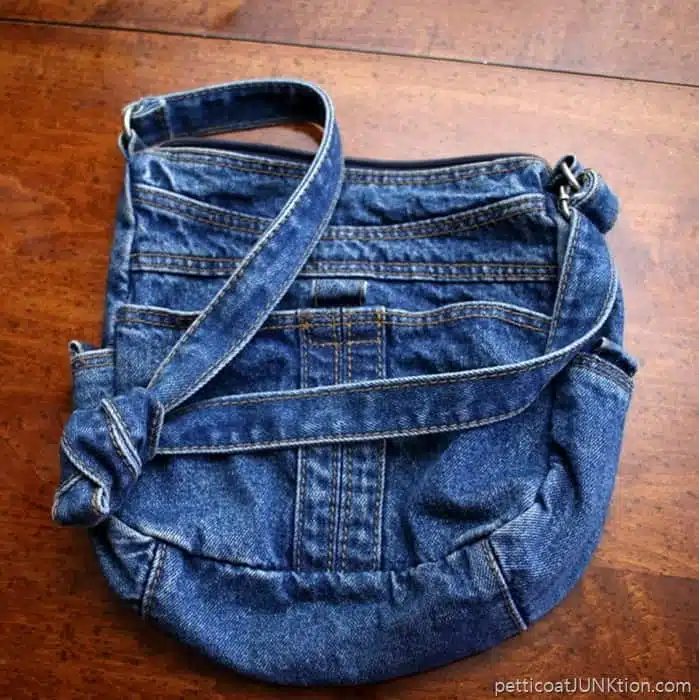 How To Make Bag From Old Jeans And Scrap Fabric