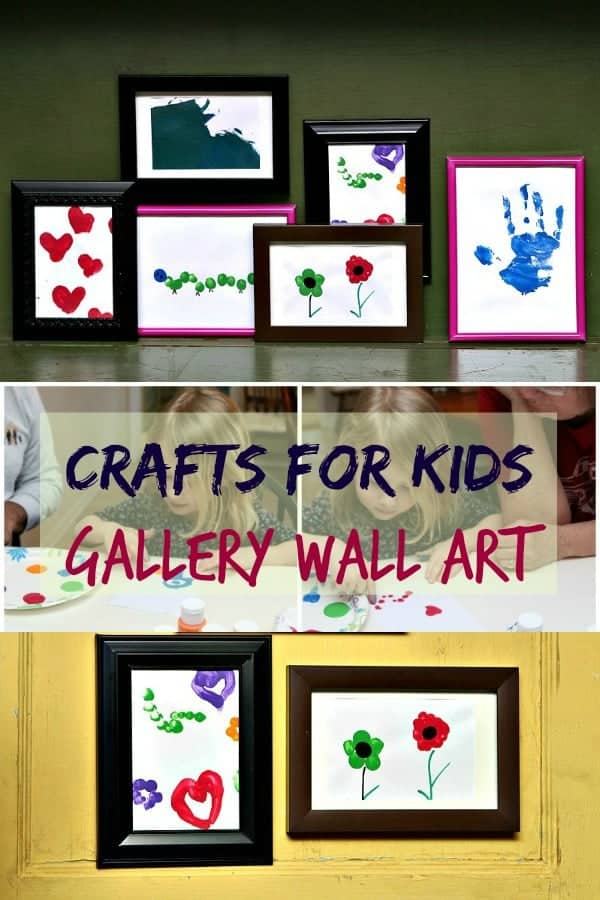 Kids DIY Art Gallery Wall Finger Painting Project