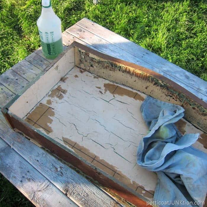cleaning an antique dresser Petticoat Junktion project 4