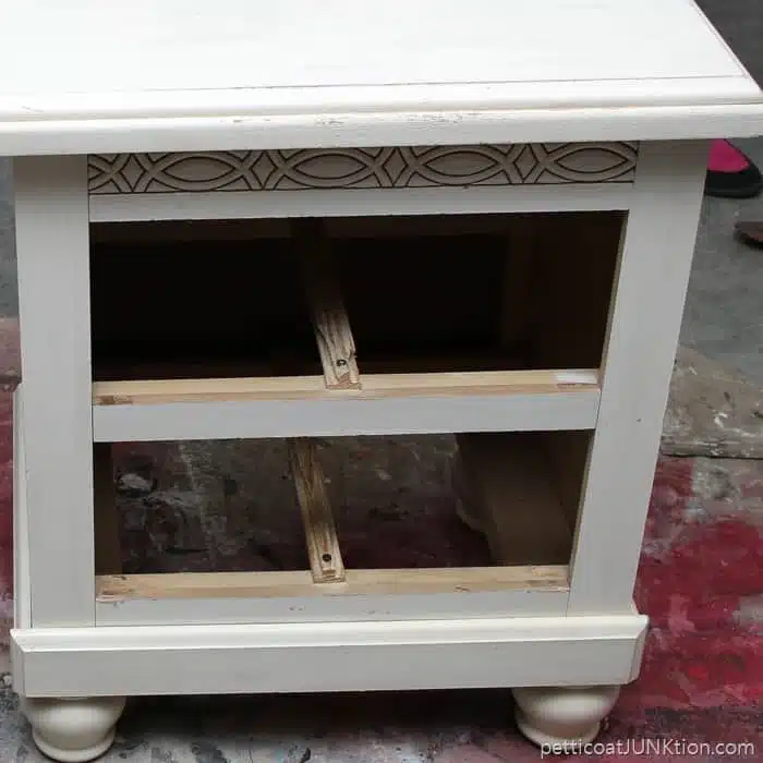 runner repairs needed for nightstand project Petticoat Junktion