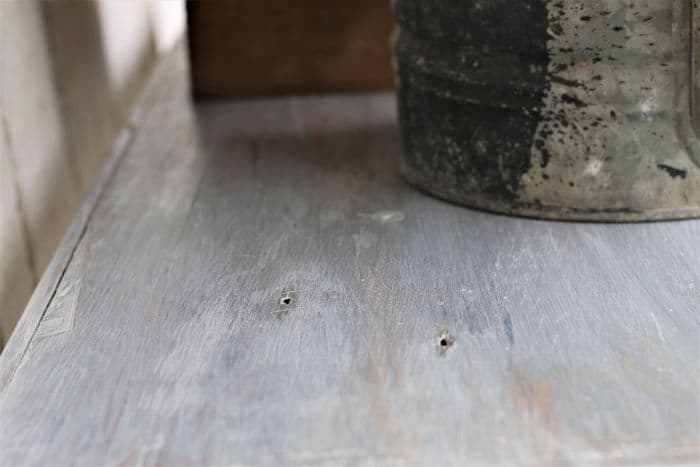 how to give wood furniture a gray weathered paint finish