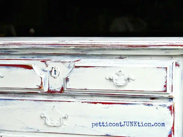Red White and Blue Furniture Paint Project Petticoat Junktion